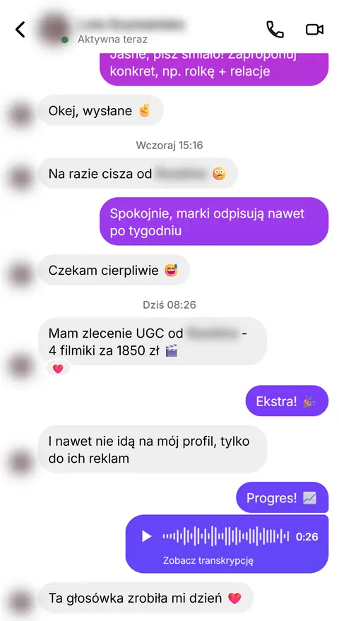 Rozmowa z klientką nr 3