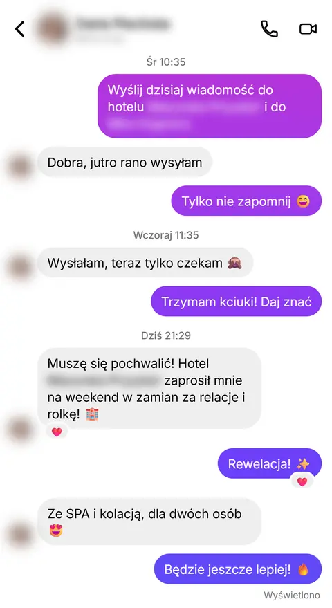 Rozmowa z klientką nr 8