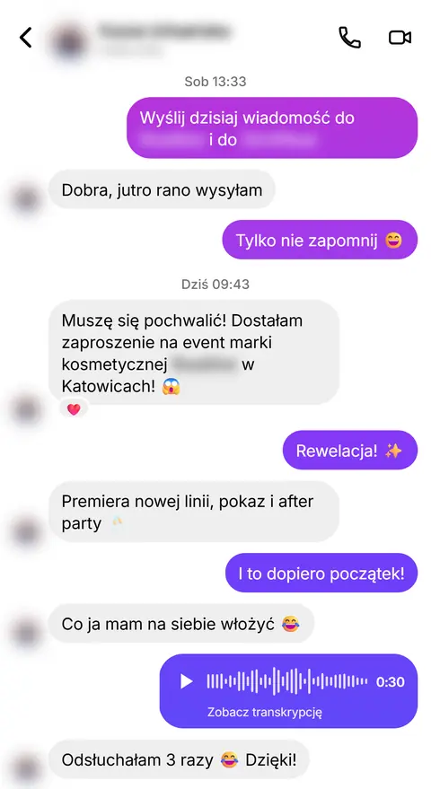 Rozmowa z klientką nr 20