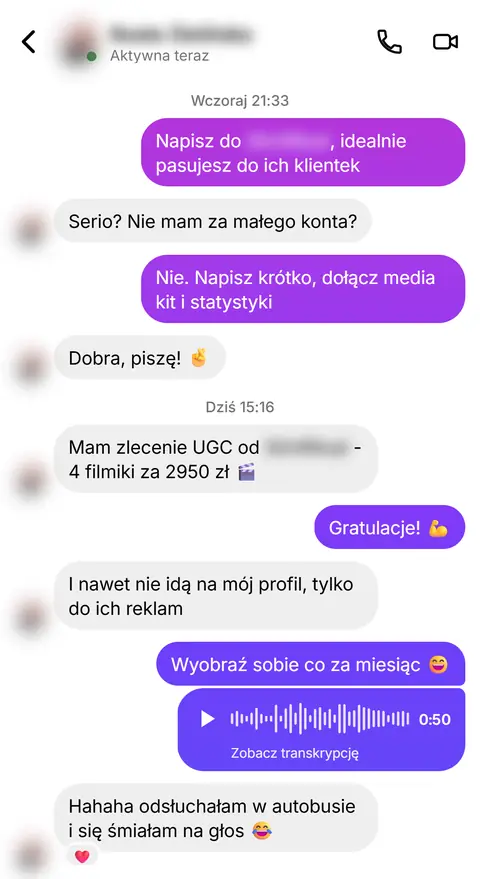 Rozmowa z klientką nr 21