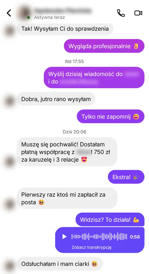 Rozmowa z klientką nr 30