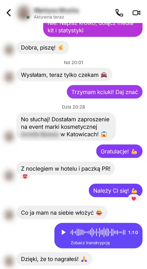 Rozmowa z klientką nr 34