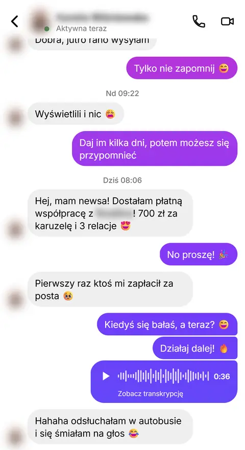 Rozmowa z klientką nr 44