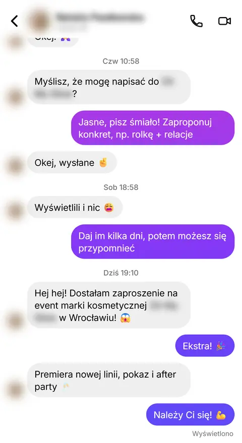Rozmowa z klientką nr 46