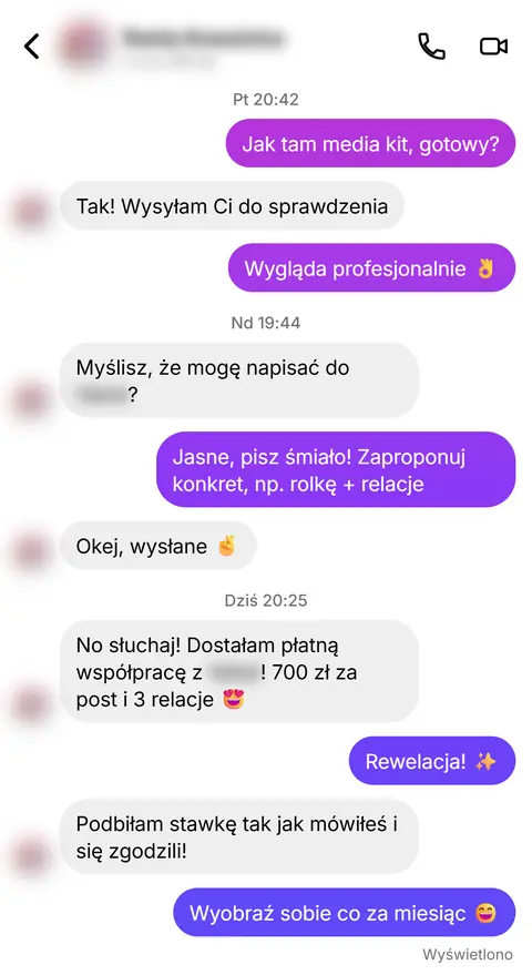 Rozmowa z klientką nr 60