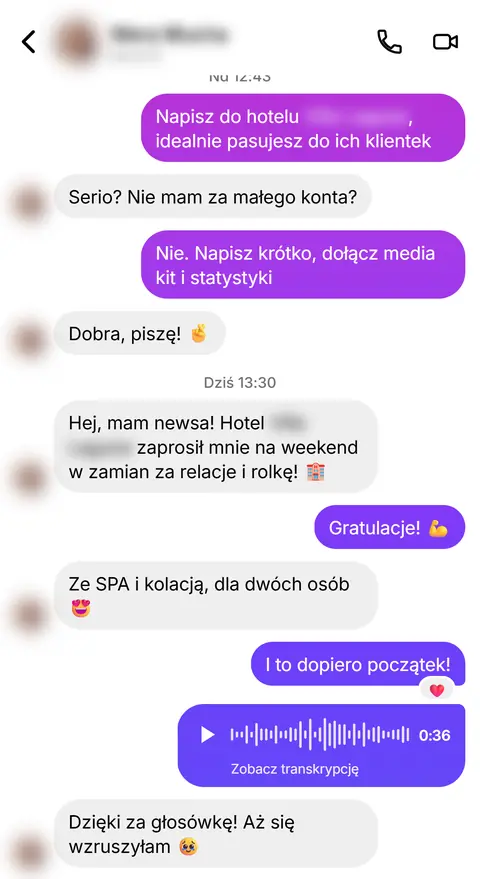 Rozmowa z klientką nr 61