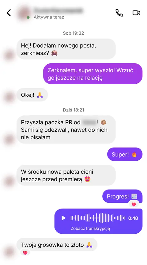 Rozmowa z klientką nr 62