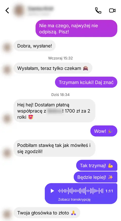 Rozmowa z klientką nr 67
