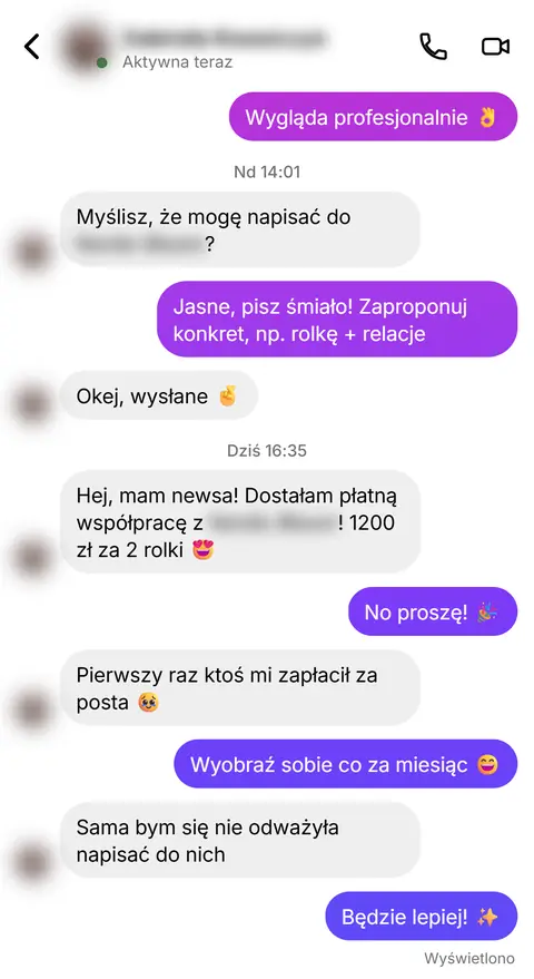 Rozmowa z klientką nr 70