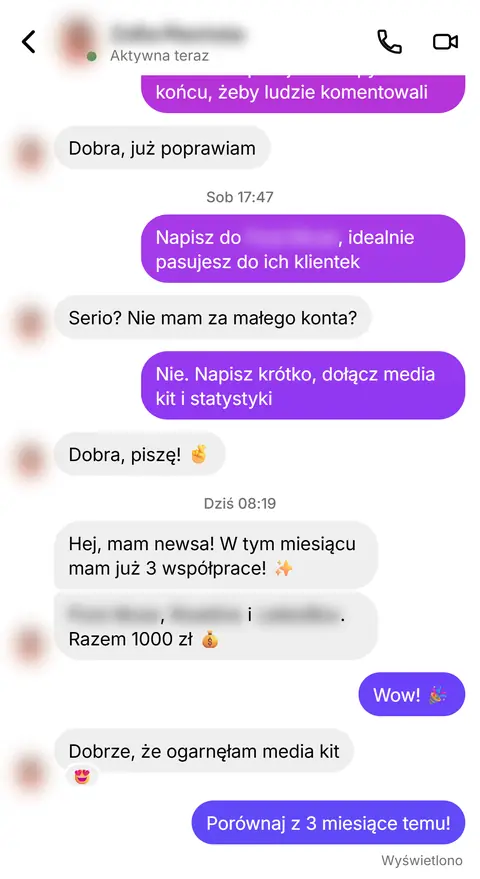Rozmowa z klientką nr 71