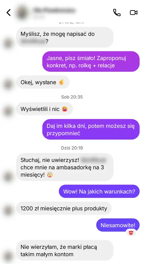 Rozmowa z klientką nr 72