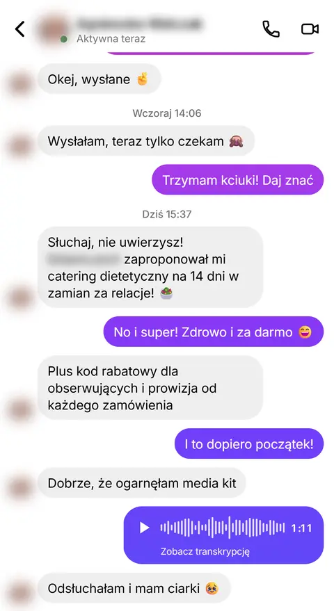 Rozmowa z klientką nr 76