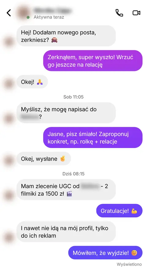 Rozmowa z klientką nr 77
