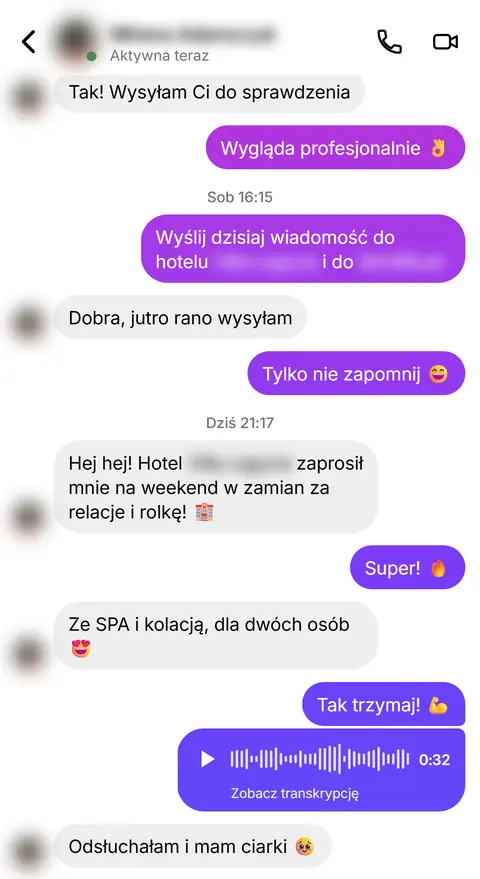 Rozmowa z klientką nr 78