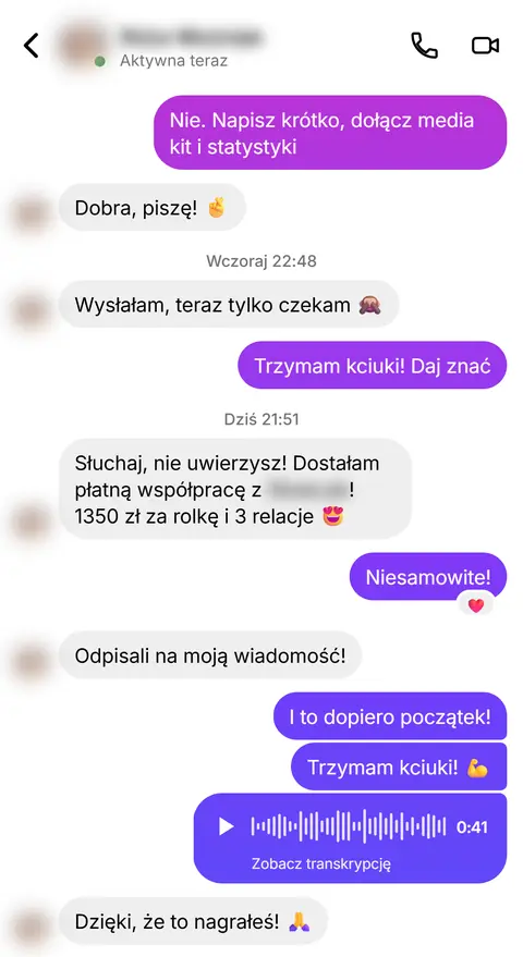 Rozmowa z klientką nr 79
