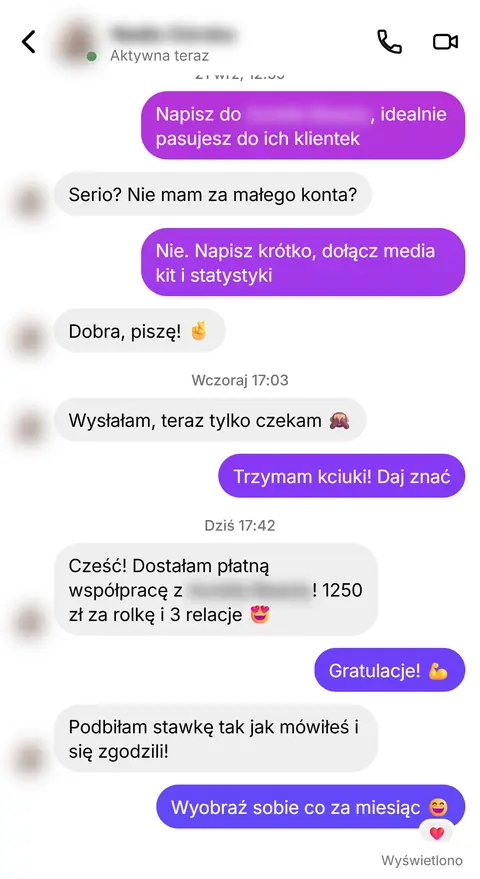 Rozmowa z klientką nr 80