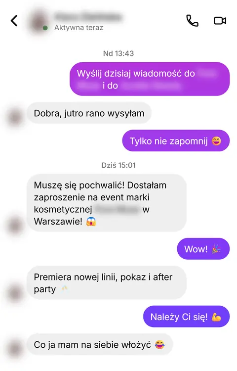 Rozmowa z klientką nr 84