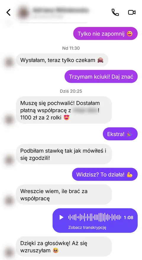 Rozmowa z klientką nr 86
