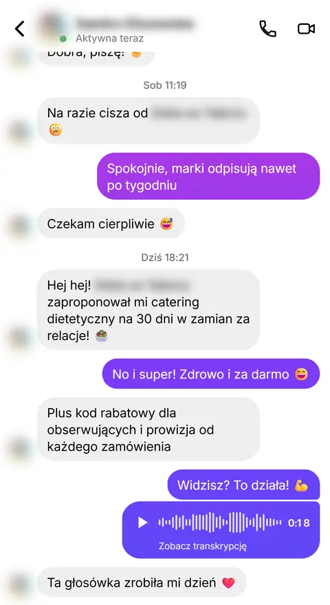Rozmowa z klientką nr 87