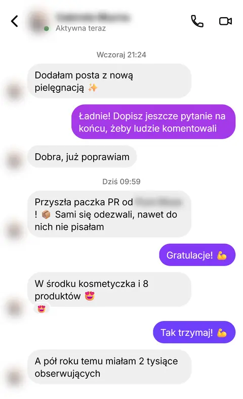 Rozmowa z klientką nr 88