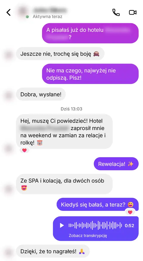 Rozmowa z klientką nr 90