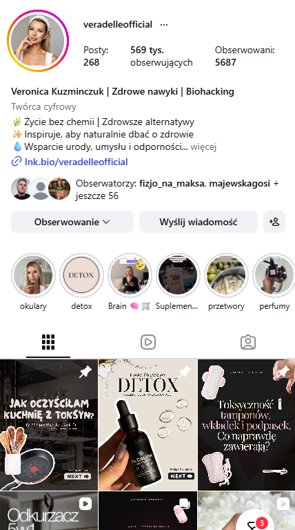 @veradelleofficial - profil Instagram